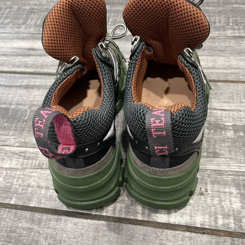 Gucci Flashtrek Green Low-Top Sneaker N3210 Men's Size 34.5 - Picture 4 of 15